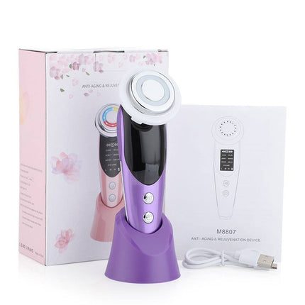 EMS beauty device with RF and EMS micro-current massage for skin firming and rejuvenation