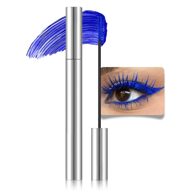 Long Lasting Waterproof Hyperallergenic MascaraBlue Mascara for Girl Womens VolumizingLengtheningBuildable Eye Makeup Mascara Set