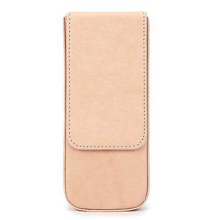 Handmade Leather Pen Case with Magnetic Drawer (Set of 3)