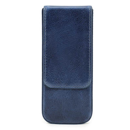Handmade Leather Pen Case with Magnetic Drawer (Set of 3)
