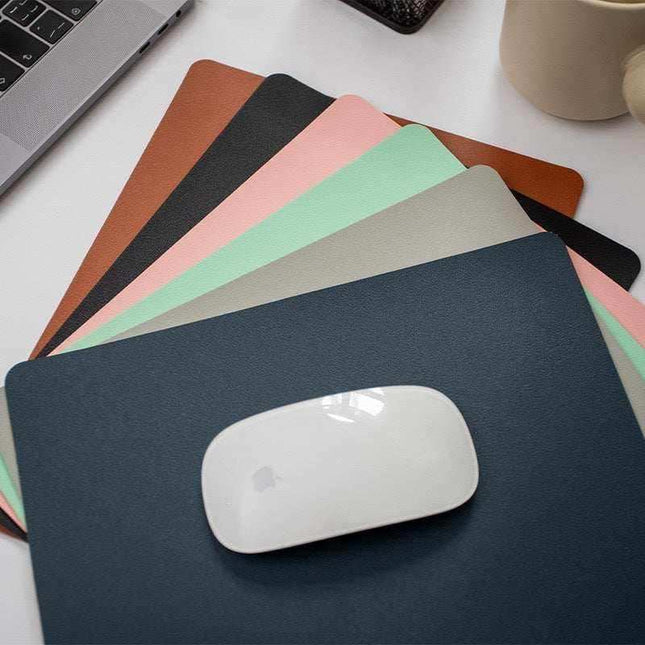customizable aluminum alloy mouse pad in multiple vibrant colors with laser-etched logo and anti-slip base