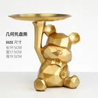 Geometric violent bear tray gold / Figure