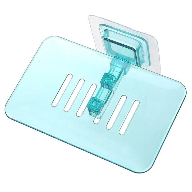 Wall Mounted Double Layer Soap Rack with Adhesive Dish