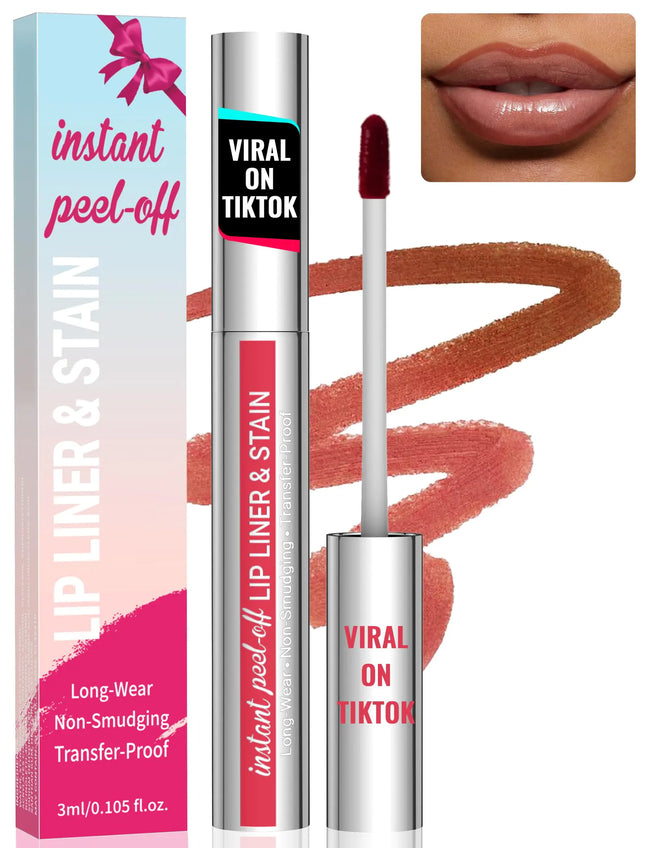 iMethod Lip Stain - Lip Liner Stain Natural Long Lasting Lip Stain Peel Off Waterproof Stay On All Day Transfer-Proof Highly Pigmented Instant Peel Off Lip Stain Color Cocoa